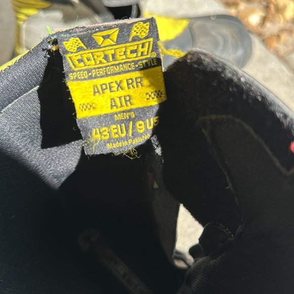 Black and Yellow Motorcycle Boots - Picture 3 of 3